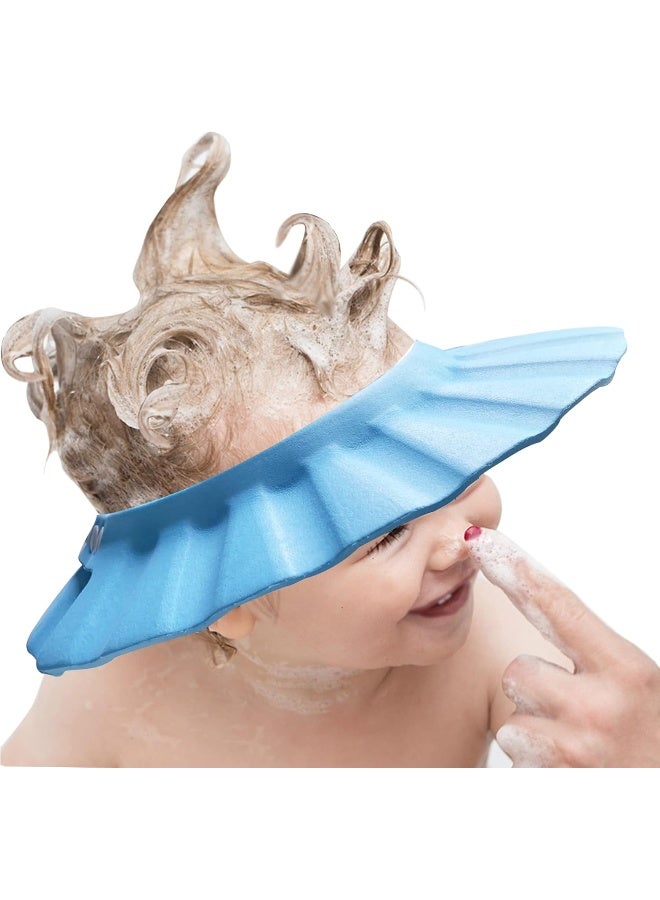 KOMIDK Baby shower cap soft adjustable baby bath head cap visor for washing hair shower bathing protection bath cap for toddler, baby, kids, children, assorted colors - Image 1